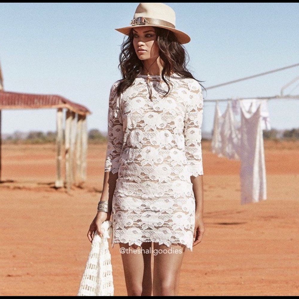 Spell & the Gypsy Rosamond White Lace Mini Dress